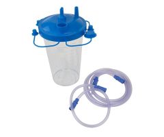 Disposable Suction Canister w/ Float Valve Shutoff, 1200 cc, 3/16" X 6' & 3/16" X, 30/cs