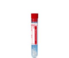 Sample tube, Serum CAT, 4.5 ml, cap red, (Lx): 75 x 13 mm, with paper label