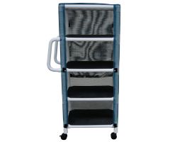4-shelf mini-linen cart with mesh or solid vinyl cover, shelf
