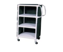 3-shelf linen cart with mesh or solid vinyl cover