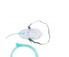 Oxygen Medium-Concentration Elongated Mask w/ 7' (2.1 m)tubi, Adult/Universal Connector, 50/cs