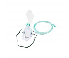 Oxygen High-Concentration Elongated Mask w/ 7' (2.1 m) tubin, Adult/Standard Connector, 50/cs