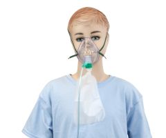 Oxygen High-Concentration Elongated Mask w/ 7' (2.1 m) tubin, Pediatric/Standard Connector, 50/cs