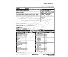 Speech Therapy Evaluation Form
