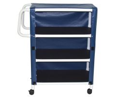 3-shelf utility / linen cart with mesh or solid vinyl cover
