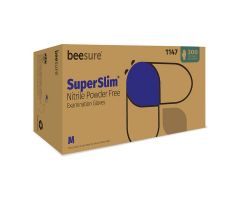 BeeSure SuperSlim Nitrile Exam Gloves Small Midnight Blue Non-Sterile, 300/Box