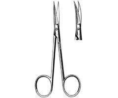Iris Scissors Sklarlite 3-1/2 Inch Length OR Grade Stainless Steel Finger Ring Handle Curved Sharp Tip / Sharp Tip