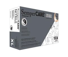 Sempercare Nitrile Exam Gloves X-Large Blue Non-Sterile, 100 BX