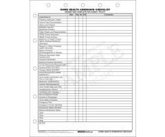 Home Health Admission Checklist