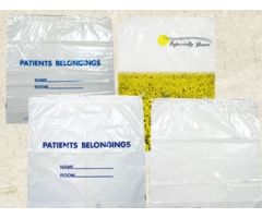 Patient Belongings Bag 7 X 20 X 22 Inch Drawstring Closure White