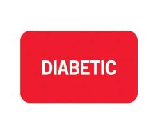 Label Chart Diabetic Red1"x1-1/2" 500/Roll