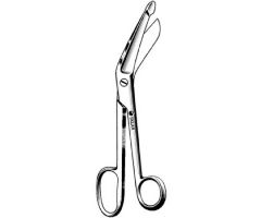Bandage Scissors Sklar Lister 8 Inch Length OR Grade Stainless Steel Finger Ring Handle Angled Blunt Tip / Blunt Tip 367461