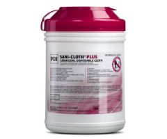 Sani-Cloth Plus Surface Disinfectant Cleaner Premoistened Germicidal Manual Pull Wipe 160 Count Canister Alcohol Scent NonSterile BX