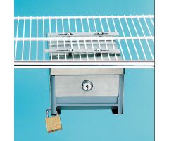 Small Locking Refrigerator Storage Box, Stainless Steel - 3726