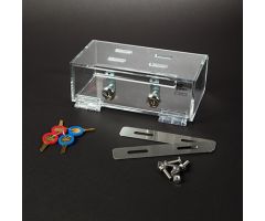 Compact refrigerator box, double key lock