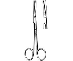 Dissecting Scissors Sklarlite Metzenbaum-Lahey 4-1/2 Inch Length OR Grade Stainless Steel NonSterile Finger Ring Handle Curved Blunt Tip / Blunt Tip