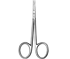 Iris Scissors Sklar Bonn 3-1/2 Inch Length OR Grade Stainless Steel NonSterile Finger Ring Handle Straight Sharp Tip / Sharp Tip