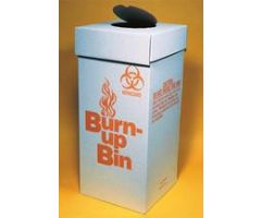 Biohazard Waste Box Burn-up Bin White Cardboard / Polyethylene 12 X 12 X 27 Inch