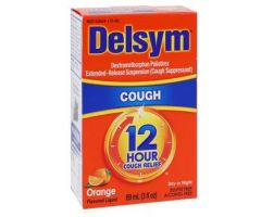 Delsym Adult Cough Liquid Alcohol Free 30mg/5mL Orange 12 BT/CA