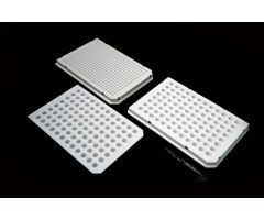 40 μl 384 Well PCR Plates, Semi Skirt, Compatible with Roche Machine, White, A24 Notch, Sterile, 10/pk, 50/cs