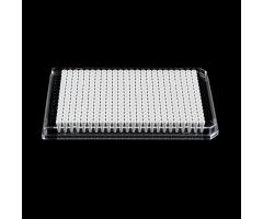 40 ul 384 well Duo Material PCR plate, Full-skirted, Clear Frame, White Wells, for Roche, Low binding, 10/pk, 50/cs