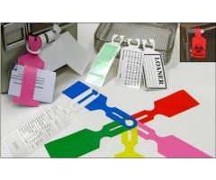 Pet- Paper Instrument Tray Tag-Yellow W/Slot 8.5Lx2.5W
