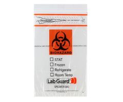 Specimen Transport Bag Clear/Black/Orange Zip/ Flap Closure With Pouch 1000/Ca