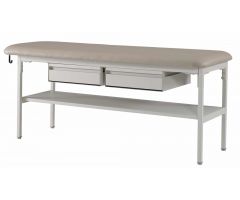 Trmt Table, Flat Top W/Drawers Pearl