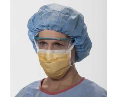 Surgical Mask FluidShield Anti-fog Foam Pleated Tie Closure One Size Fits Most Orange NonSterile ASTM Level 3 Adult