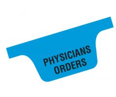 Chart Divider Tab - Physicians Orders - Tyvek - Bottom