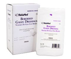 ReliaMed Sterile Bordered Gauze Dressing, 2" x 3-1/2"