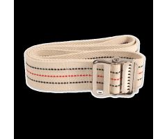 Gait Belt - Metal buckle, 60" x 2", Natural Color, 1/bag
