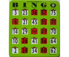 EZ Read Finger Tip Bingo Card 3/4" Numbers