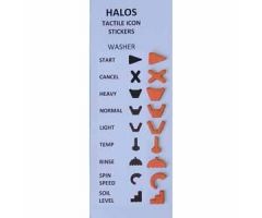 HALOS Tactile Washer Stickers - 2 sets