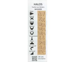 HALOS Clear Tactile Washer Stickers