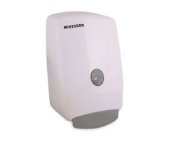 Soap Dispenser McKesson White Plastic Manual Push 2000 mL Wall Mount