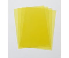 Colored Acetate Sheet Kit - 4 Sheets Of Yellow - 10 mil 8 1/2 X 11