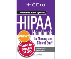 HIPAA Handbook for Nursing & Clinical Staff