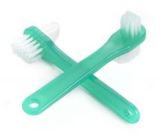Denture Brush McKesson 2-Sided Bristle Green, 472578CS