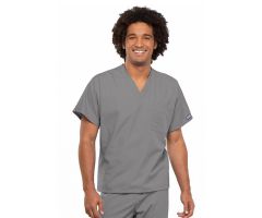 Cherokee Unisex V-Neck Scrub Top, Gray, Size S