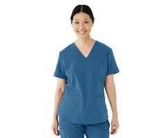 Lex AVE Women's Scrub Top, Caribbean Blue, Size M