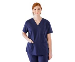 Lex AVE Women's Scrub Top, Navy, Size M