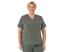 Lex AVE Women's Scrub Top, Olive, Size 3XL