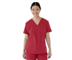 Lex AVE Women's Scrub Top, Red, Size S