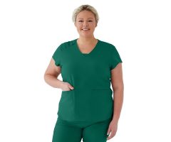 Monroe AVE Women's Scrub Top, Hunter Green, XL