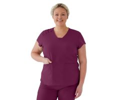 Monroe AVE Women's Scrub Top, Wine, L