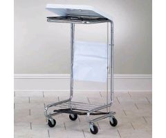 Hamper Stand Clinton Rolling Square Opening Foot Pedal Tilt-Top Lid
