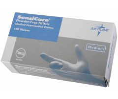 SensiCare Powder-Free Nitrile Exam Gloves with Textured Fingertips, Size 2XL.