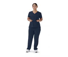 Brooklyn AVE Women's Scrub Top, Navy, Size 3XL