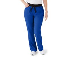 Coastal AVE Modern Bootcut 7-Pocket Women's Scrub Pant, Royal Blue, 5XL, Petite